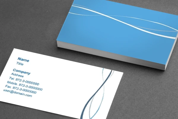 כרטיס ביקור 1010 תכלת-לבן