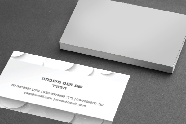 כרטיס ביקור 1008 אפור