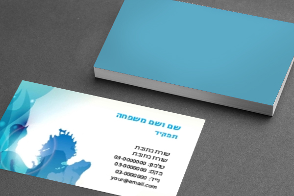 כרטיס ביקור 1006 תכלת