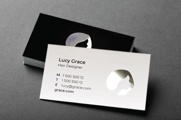 כרטיס ביקור עם פויל כסף